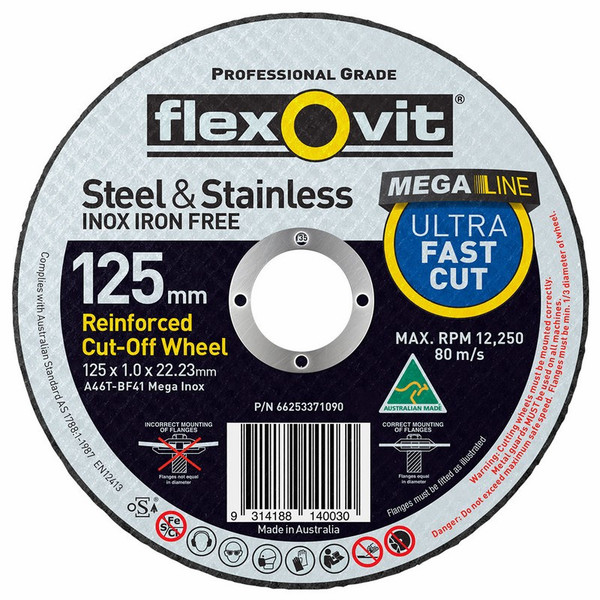 Flexovit Mega Inox Cutting Disc 125mm