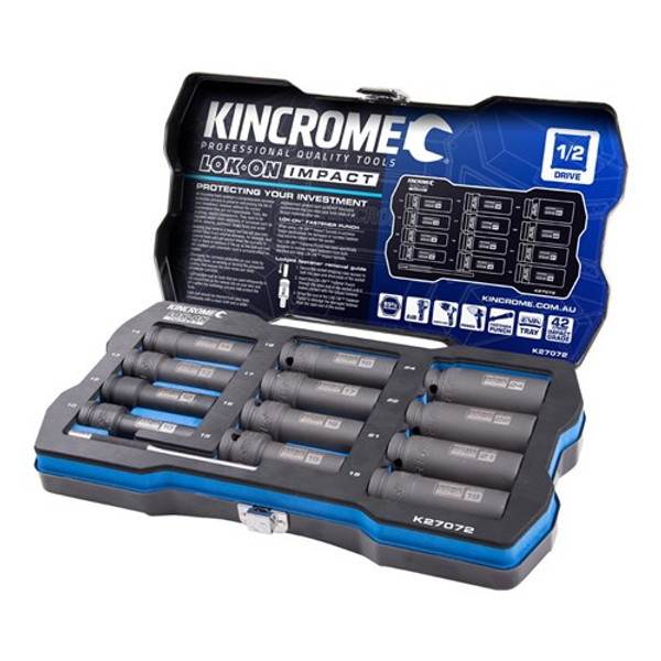 Kincrome LOK-ON™ Set Deep 1/2" Drive 12 Piece