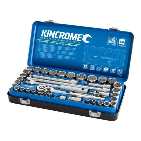 Kincrome Socket Set 3/8" Piece Metric/Imperial 39 Piece - K28011