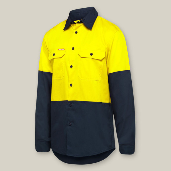 Hard Yakka Core Shirt LS Hi-Vis Yellow