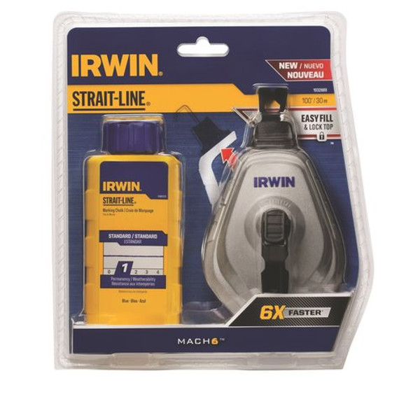 Irwin Chalk Reel Strait-Line Mach 6 Set 30M 6:1 Blue - 1932889