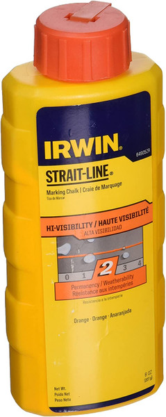 Irwin Strait-Line Chalk Orange Fluoro 8oz/228g