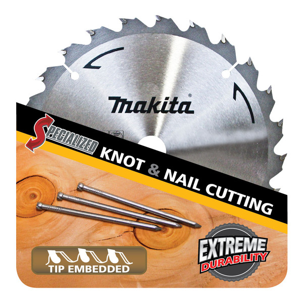 Makita Saw Blade Wood Knot+Tail TCT 48T 255mm - B-30900