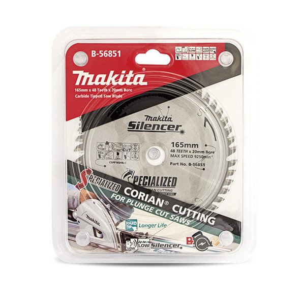 Makita B-56851 165mm (6.5") 48Teeth Specialised Plunge Cut TCT Saw Blade