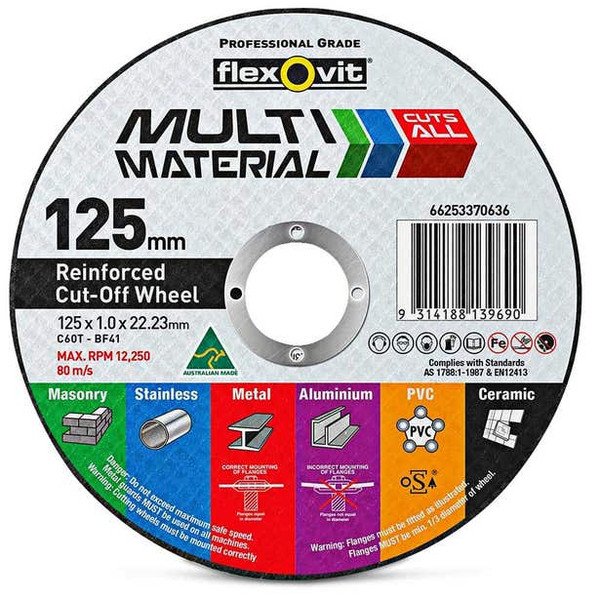 Flexovit Multi-Material Cut Off Wheel 125mm