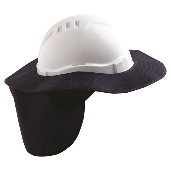 Order In - Sureguard Hardhat Brim + Neck Flap Navy Blue - HHBNF-B