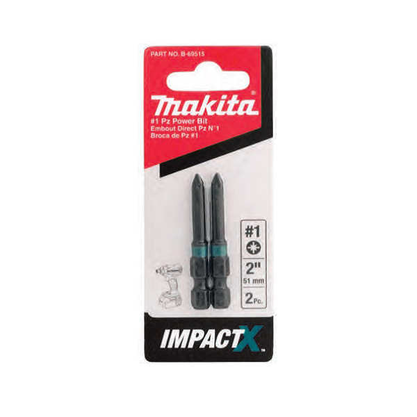 Makita B-69515 - 2 Piece Impact-X PZ1 x 50mm Driver Bit