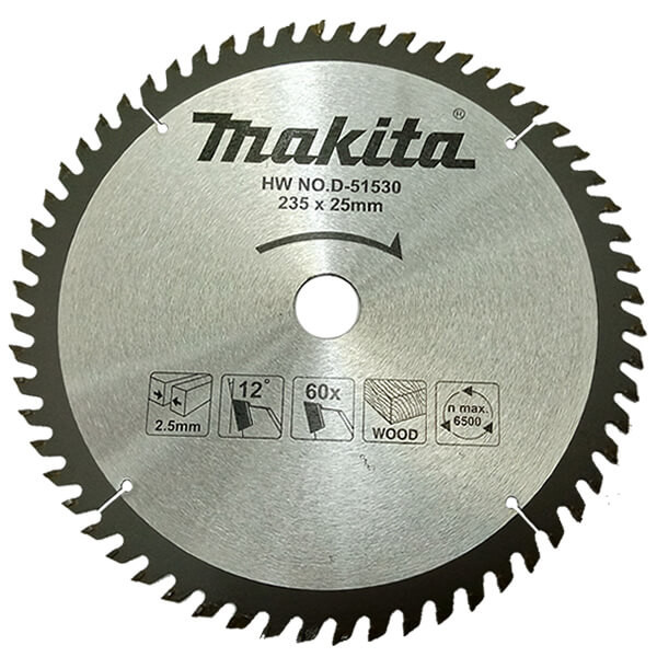 Makita Saw Blade Economy TCT Wood 60T 235mm - D-51530