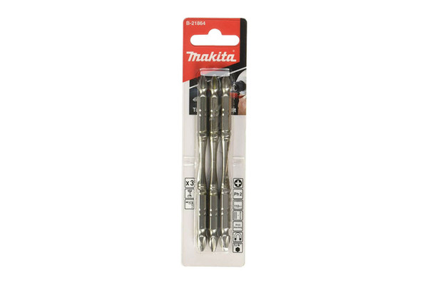 Makita Torsions-Bit PH3-50 – 2 Stück, Robuster Tatara-Stahl – Für Schraubarbeiten Mit Viel Power