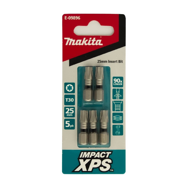 Makita Impact XPS T30x25mm Insert Bit 5Pk - E-09896