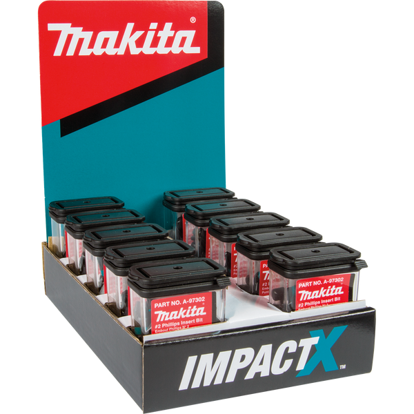 Makita IMPACT-X PH2 x 25mm FLIP-TOP CASE 25PC - 10