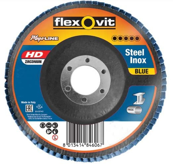Order In - Flexovit 125x22mm Z40 FLAP DISC - 78072761220