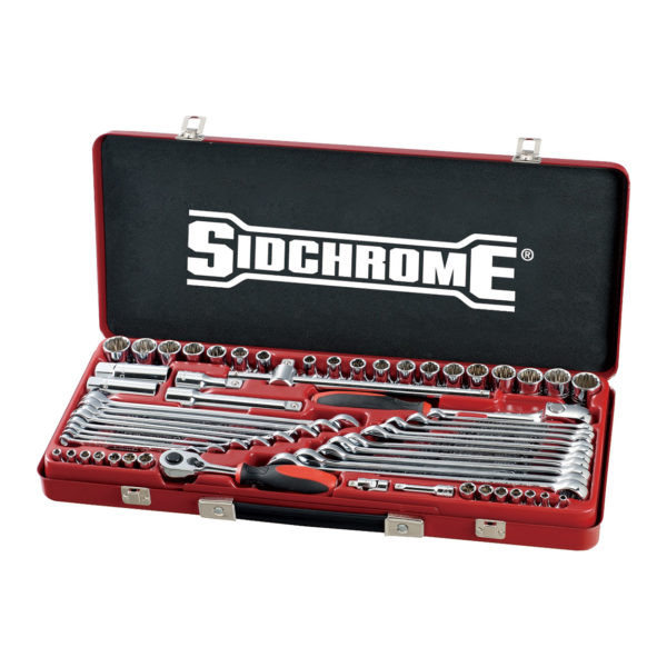 Special Order - Sidchrome 60 Piece Metric/AF 1/4″ & 1/2″ Drive Socket & Spanner Set - SCMT10175