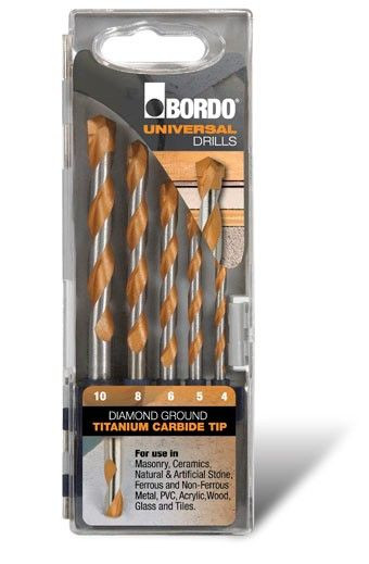Bordo Drill Bit Set Universal 4, 5, 6, 8 & 10mm - 2700-S1