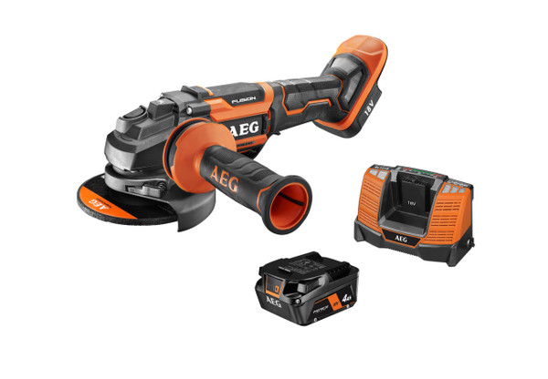 AEG 18V FUSION 125mm Paddle Switch Grinder 4.0Ah Kit - A18FOTOAG4