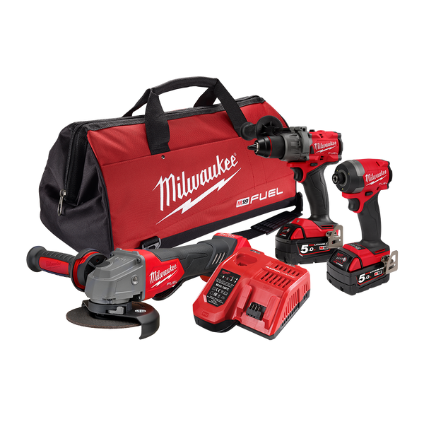 Milwaukee 3 Piece 18V M18FPP3A3502B Combo