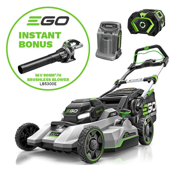 EGO 56V 52cm Self-Propelled Lawn Mower & Blower Combo Kit - LMLB2135E-SP