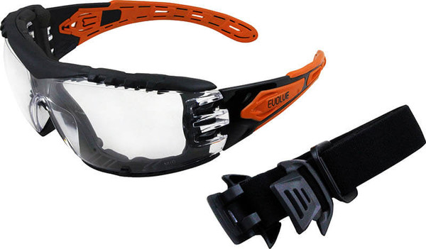 Maxisafe EVOLVE Glasses w. Gasket+Headband - Clear - EVO370-GH