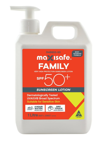 Maxisafe Sunscreen Lotion SPF50+ 1L - SMB653-50