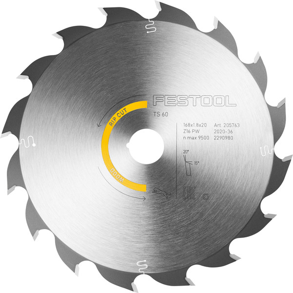 Order In - Festool Saw Blade Panther 16T 168x1.8x20mm - 205763