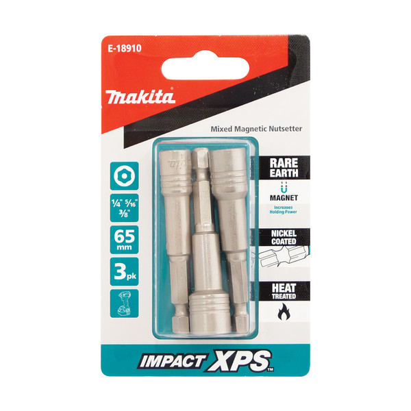 Makita Impact XPS Nutsetter 65mm 3 Pack - E-18910