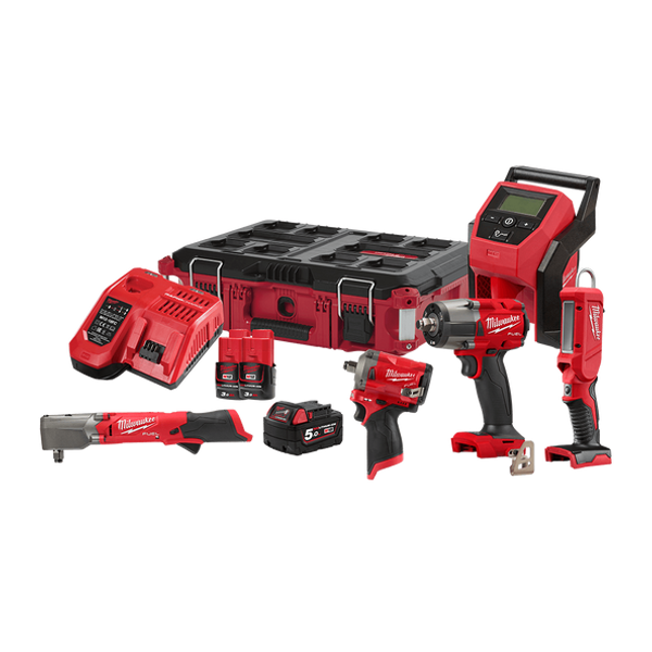 Milwaukee FUEL 5 Piece 12V 18V Combo M18FPP5N533P Tool Kit Depot