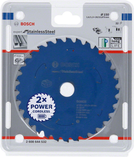 Bosch Expert Circular Saw Blade For Stainless Steel 150mm 32T - 2608644532