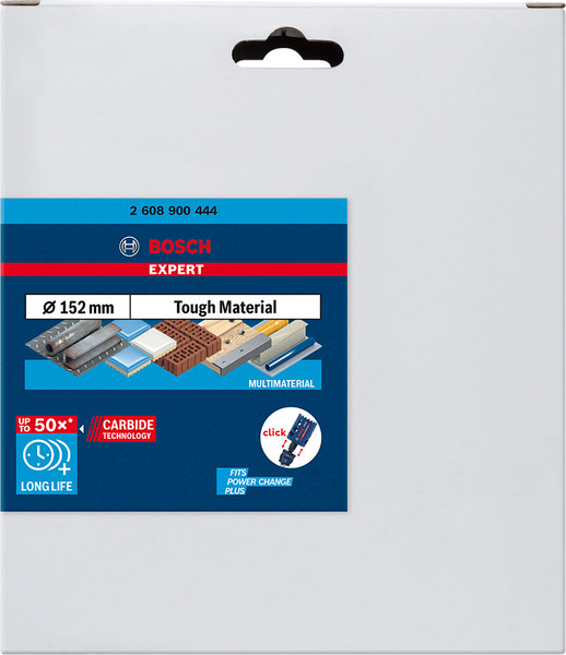 Bosch Expert Holesaw Tough Material Carbide 152mm 60mm Length - 2608900444