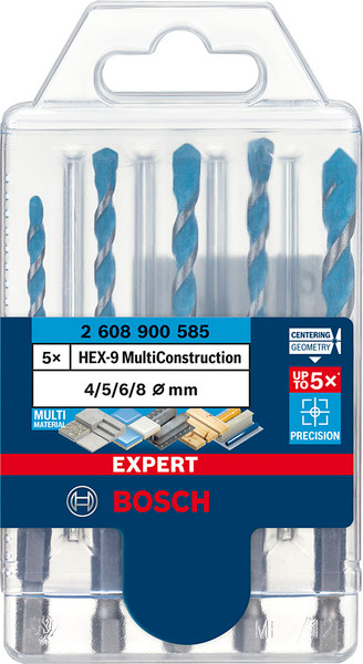 Bosch Expert HEX-9 Drill Bit Set Multi Construction 5 piece - 2608900585