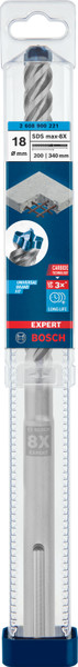 Bosch Expert Hammer Drill Bit SDS Max-8X 18x200x340mm - 2608900221
