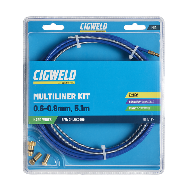 Cigweld Multi Liner Kit Steel 0.6-0.9mm - CML5K0609