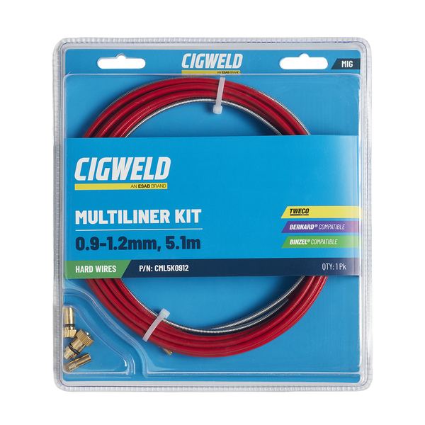 Cigweld Multi Liner Kit Steel 0.9-1.2mm - CML5K0912