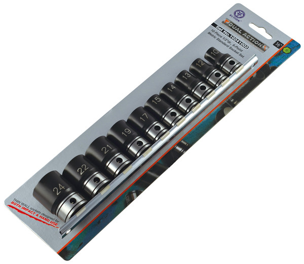 Order In - Dual Action Thin Wall Impact Socket Set 1/2" Metric 10 Piece - 10241002 Order In - Dual Action Thin Wall Impact Socket Set 1/2" Metric 10 Piece - 10241002