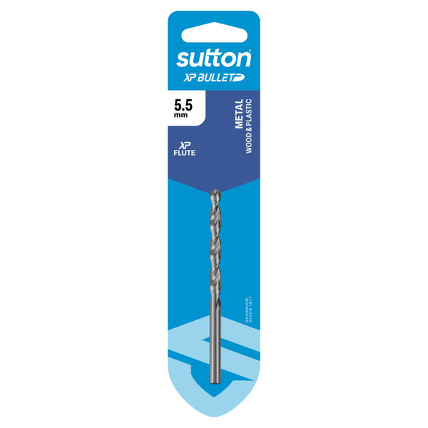 Sutton XP Bullet Drill Bit HSS Jobber 5.5mm Carded - D220H0550