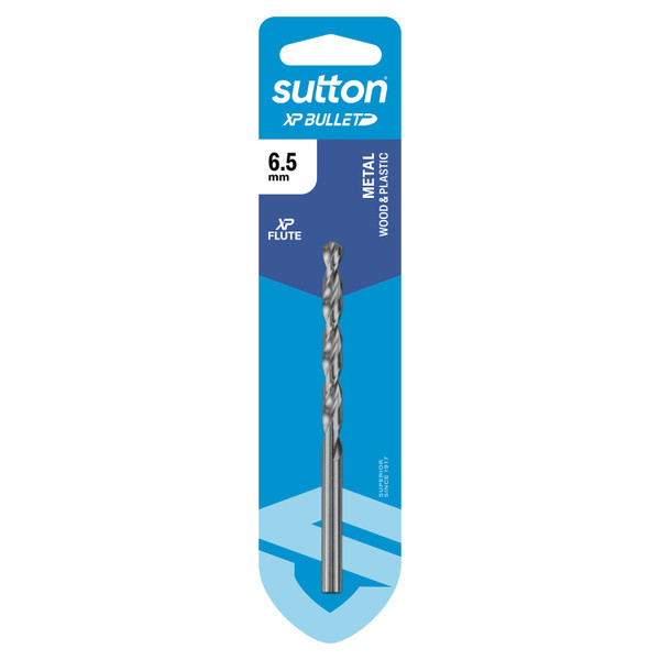 Sutton XP Bullet Drill Bit HSS Jobber 6.5mm Carded - D220H0650