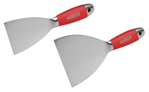 Wallboard Joint Knife 75mm Splayed Rubber Grip Stainless Series - 7035