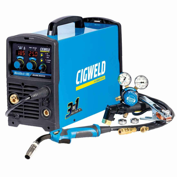 Cigweld Weldskill 185 180amp 3 in 1 Inverter Welder - 10amp Plug - W1008185