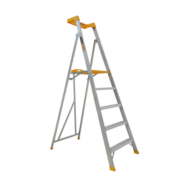 Order In - Gorilla Platform ladder 5 Step (1.45m) Pro-Lite Aluminium 150kg Industrial - PL005-PRO