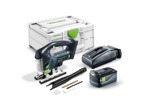 Order In - Festool D Handle Jigsaw 18V 5.0Ah Bluetooth in Systainer PSBC 420 CARVEX Kit - 578289