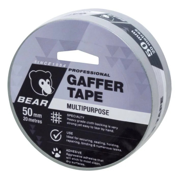 Bear 50mm x 20m Silver All Purpose Gaffer Tape - 66623336625