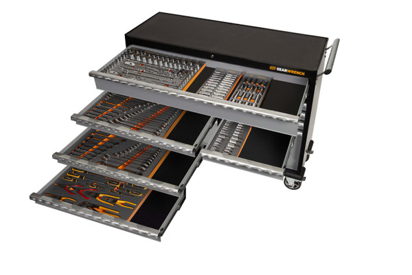 Gearwrench Combination Tool Kit & 53" 10 Drawer Tool Trolley 234 Piece - 89928