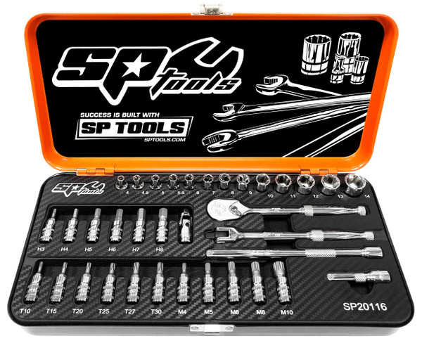 Order In - SP Tools Socket Set 1/4DR 6PT Metric - SP20116