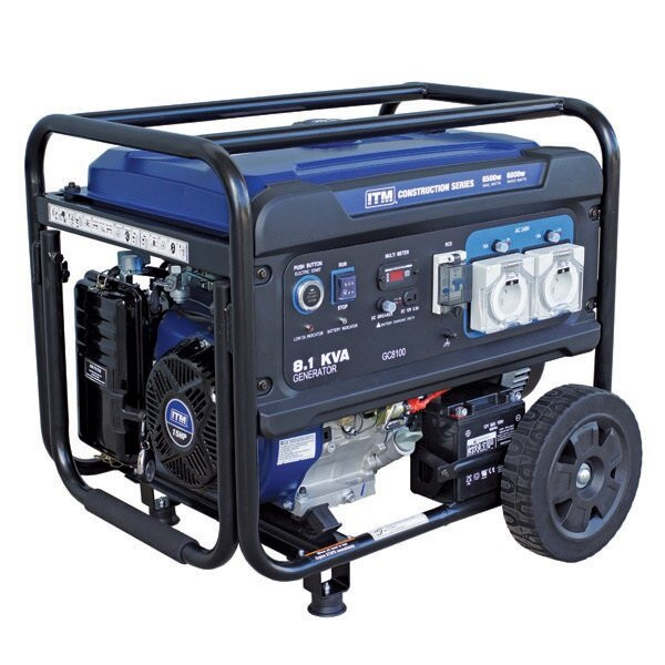 Order In - ITM 8.1Kva Generator Petrol Construction 6500 Watt Peak Electric Start W/Remote - TM520-6500