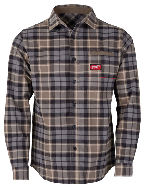 Order In - Milwaukee GRIDIRON Flannel Shirt Grey - M551G