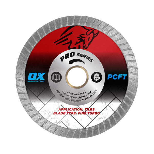 OX Pro Fine Turbo Diamond Blade 100mm - OX-PCFT-4