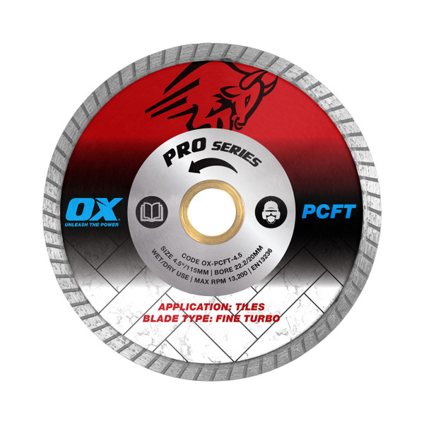 OX Pro Fine Turbo Diamond Blade 115mm - OX-PCFT-4.5