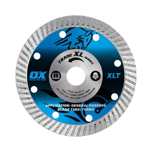 OX Trade XL Turbo Diamond Blade 105mm General Purpose - OX-XLT-4