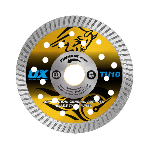 Order In - OX Premium Turbo Segmented Blade 115mm Universal/Hard - OX-TU10-4.5