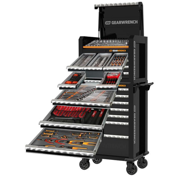 Order In - Gearwrench 332 Piece Combination Tool Kit + 28" Chest + 28" Trolley - 77015