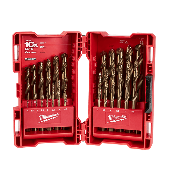 Milwaukee Mil Red Helix Cobalt Drill Bit 25Pc Kit - 48892531
